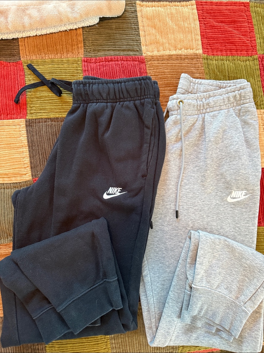 Nike Black and Heather Gray Jogger Pants Pair